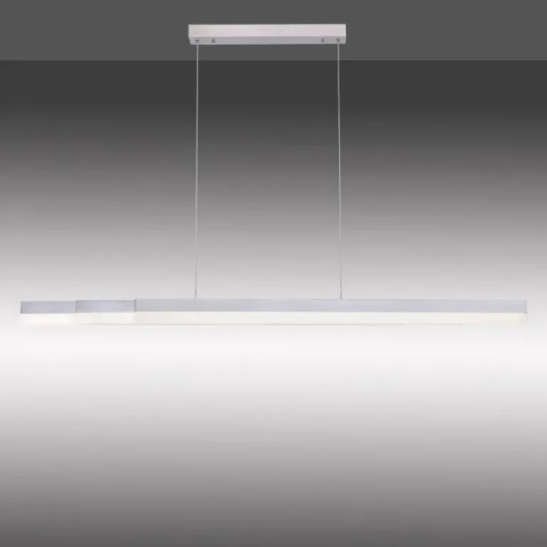 Suspension Paul Neuhaus Q-TOWER LED Aluminium, 3 lumières, Télécommandes