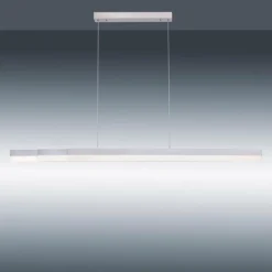 Suspension Paul Neuhaus Q-TOWER LED Aluminium, 3 lumières, Télécommandes