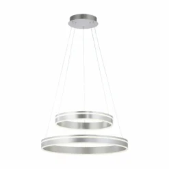 Suspension Paul Neuhaus Q-VITO LED Argenté, 2 lumières, Télécommandes