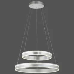 Suspension Paul Neuhaus Q-VITO LED Argenté, 2 lumières, Télécommandes