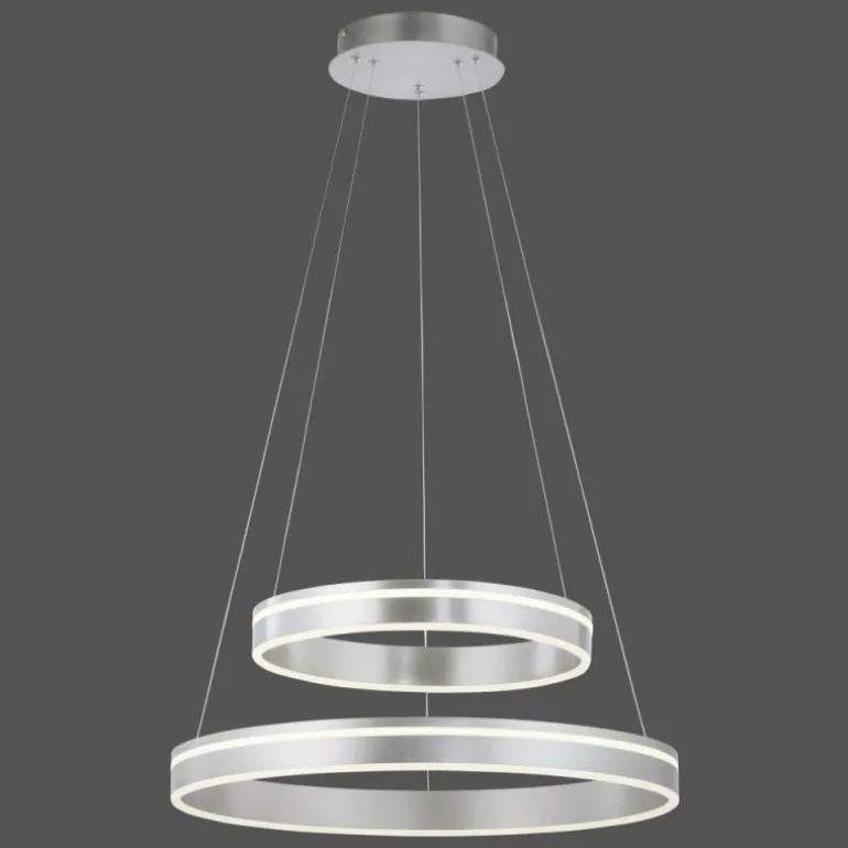 Suspension Paul Neuhaus Q-VITO LED Argenté, 2 lumières, Télécommandes