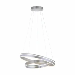 Suspension Paul Neuhaus Q-VITO LED Argenté, 2 lumières, Télécommandes
