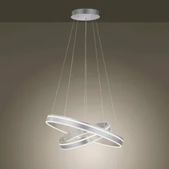 Suspension Paul Neuhaus Q-VITO LED Argenté, 2 lumières, Télécommandes