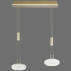 Suspension Paul Neuhaus Q-ETIENNE LED Laiton, 2 lumières, Télécommandes