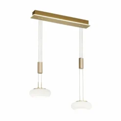 Suspension Paul Neuhaus Q-ETIENNE LED Laiton, 2 lumières, Télécommandes