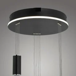 Suspension Paul Neuhaus Q-ETIENNE LED Noir, 3 lumières, Télécommandes