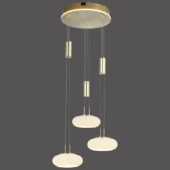 Suspension Paul Neuhaus Q-ETIENNE LED Laiton, 3 lumières, Télécommandes