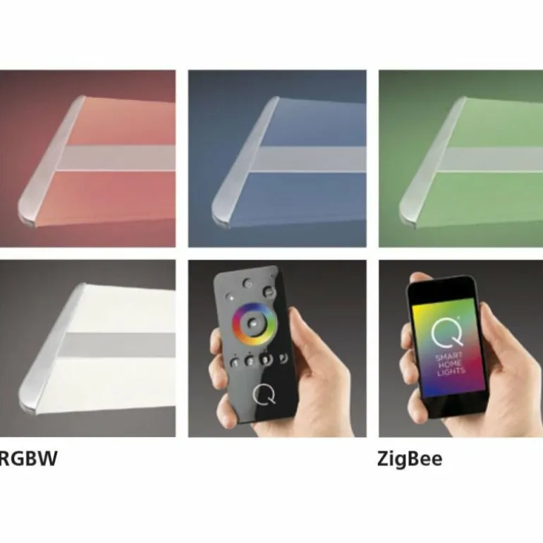 Suspension Paul Neuhaus Q-Riller LED Chrome, 14 lumières, Télécommandes, Changeur de couleurs