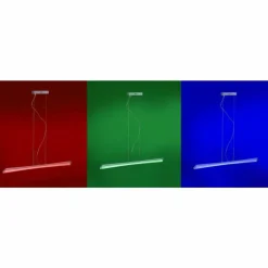 Suspension Paul Neuhaus Q-Riller LED Chrome, 14 lumières, Télécommandes, Changeur de couleurs