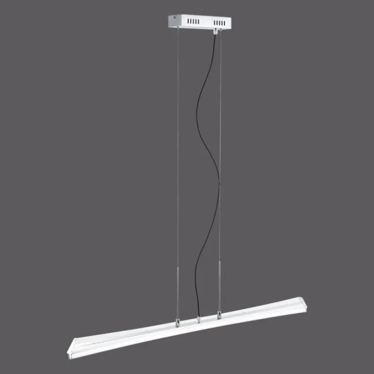 Suspension Paul Neuhaus Q-Riller LED Chrome, 14 lumières, Télécommandes, Changeur de couleurs