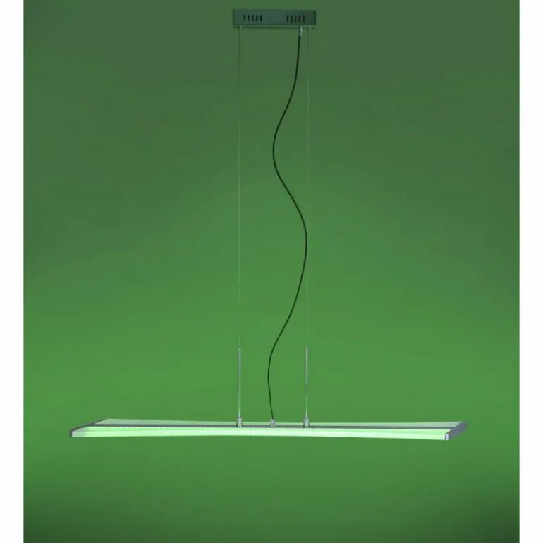 Suspension Paul Neuhaus Q-Riller LED Chrome, 14 lumières, Télécommandes, Changeur de couleurs