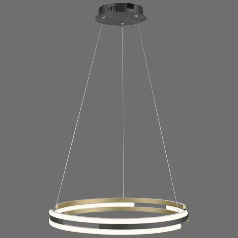 Suspension Paul Neuhaus Q-BELUGA LED Or, 1 lumière, Télécommandes