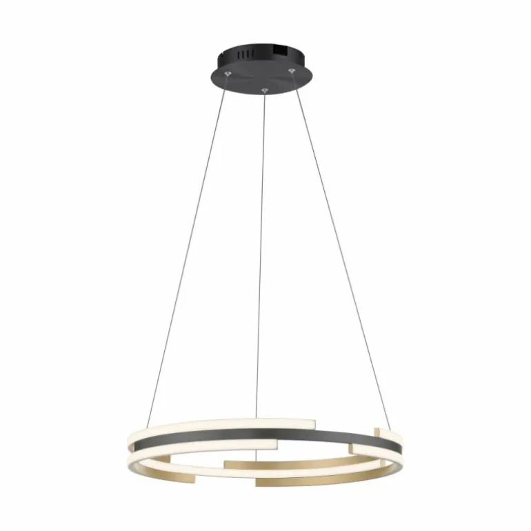 Suspension Paul Neuhaus Q-BELUGA LED Or, 1 lumière, Télécommandes