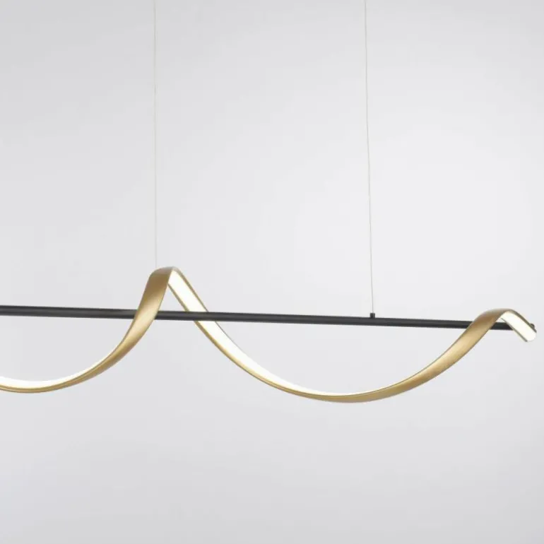 Suspension Paul Neuhaus Q-SWING LED Anthracite, Or, 1 lumière, Télécommandes