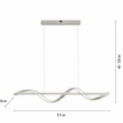 Suspension Paul Neuhaus QSWING LED Argenté, 1 lumière, Télécommandes