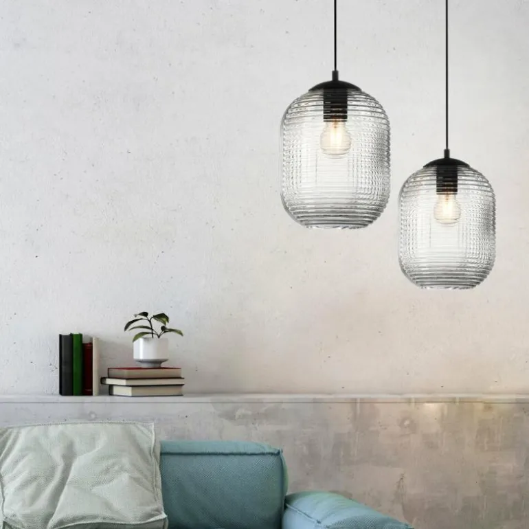 Suspension Paul Neuhaus SHITAKE Noir, 1 lumière