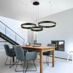 Suspension Paul Neuhaus SCULLI LED Noir, 2 lumières