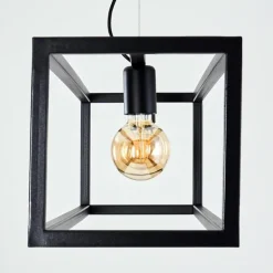 Suspension Paulins Noir, 3 lumières