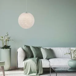Suspension Paul-Neuhaus BOLO LED Argenté, 1 lumière