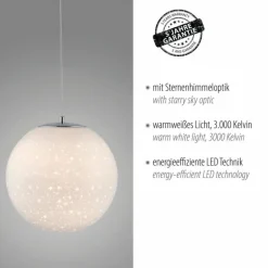 Suspension Paul-Neuhaus BOLO LED Argenté, 1 lumière