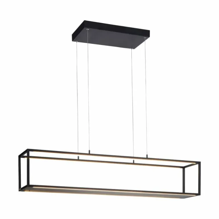 Suspension Paul-Neuhaus CONTURA LED Noir, 4 lumières