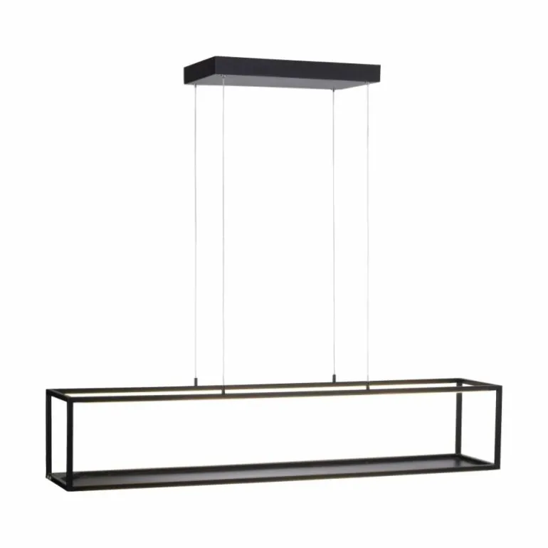 Suspension Paul-Neuhaus CONTURA LED Noir, 4 lumières