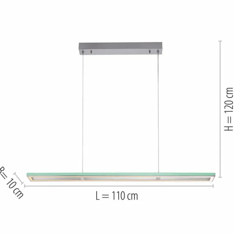 Suspension Paul-Neuhaus HELIX LED Aluminium, 2 lumières, Télécommandes