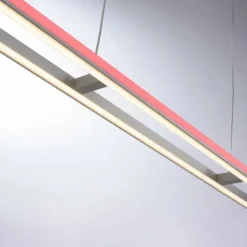 Suspension Paul-Neuhaus HELIX LED Aluminium, 2 lumières, Télécommandes