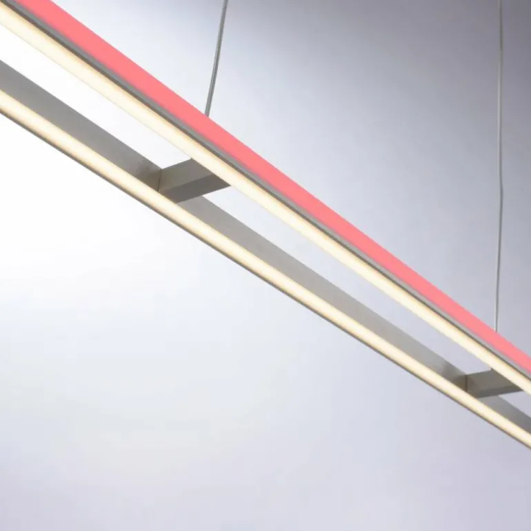 Suspension Paul-Neuhaus HELIX LED Aluminium, 2 lumières, Télécommandes