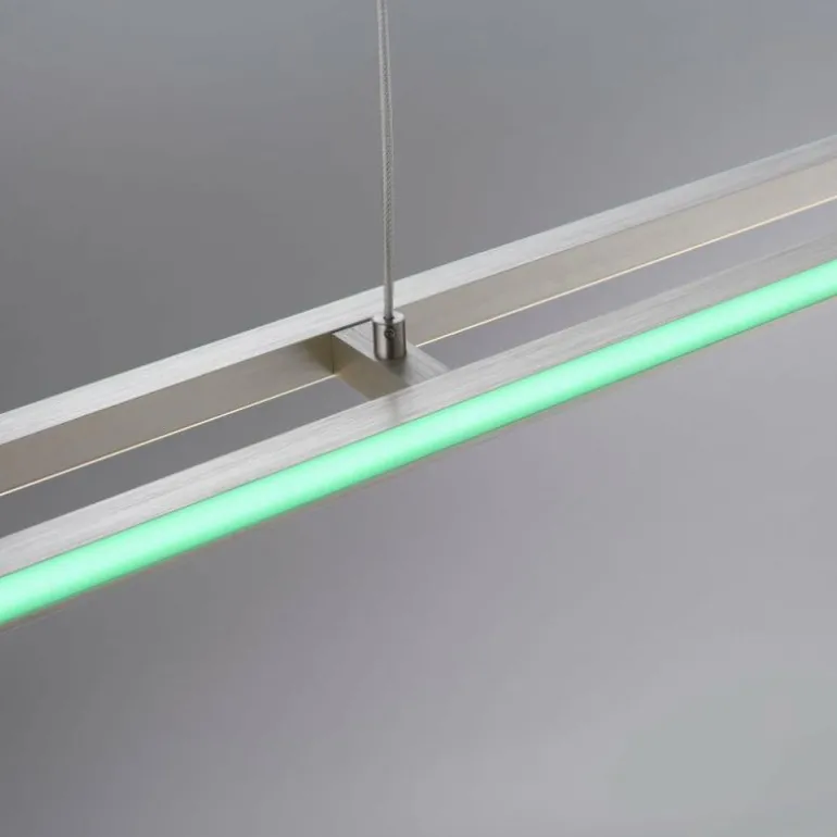 Suspension Paul-Neuhaus HELIX LED Aluminium, 2 lumières, Télécommandes