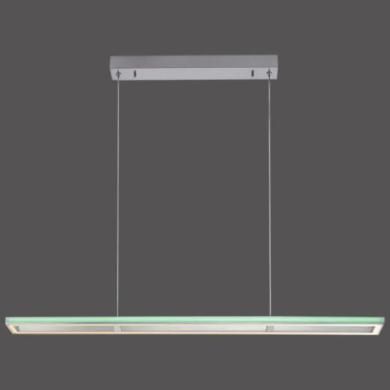 Suspension Paul-Neuhaus HELIX LED Aluminium, 2 lumières, Télécommandes