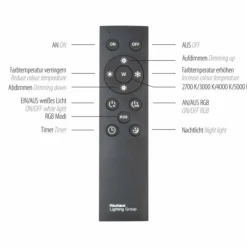 Suspension Paul-Neuhaus HELIX LED Aluminium, 2 lumières, Télécommandes