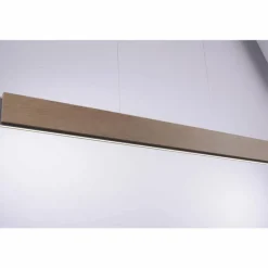 Suspension Paul-Neuhaus PALMA LED Gris, Bois clair, 2 lumières, Télécommandes