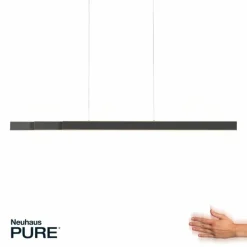 Suspension Paul-Neuhaus PURE-LUME LED Anthracite, 6 lumières
