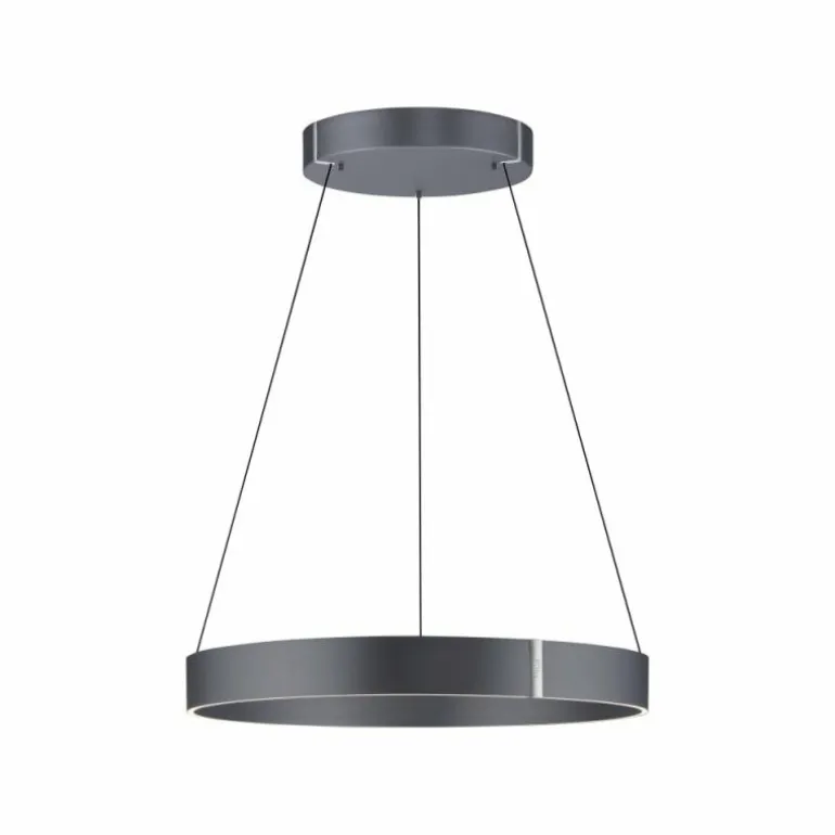 Suspension Paul-Neuhaus PURE E-CLIPSE LED Gris, 2 lumières, Télécommandes