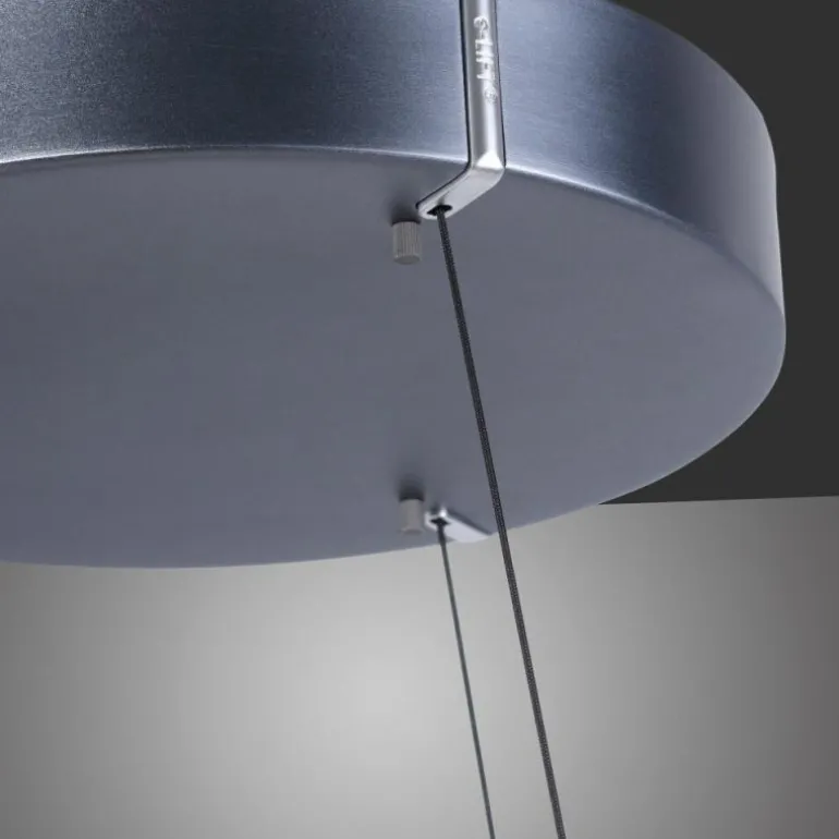 Suspension Paul-Neuhaus PURE E-CLIPSE LED Gris, 2 lumières, Télécommandes