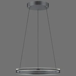 Suspension Paul-Neuhaus PURE E-LOOP LED Gris, 2 lumières, Télécommandes