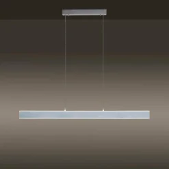 Suspension Paul-Neuhaus Q-ADRIANA LED Aluminium, 2 lumières, Télécommandes