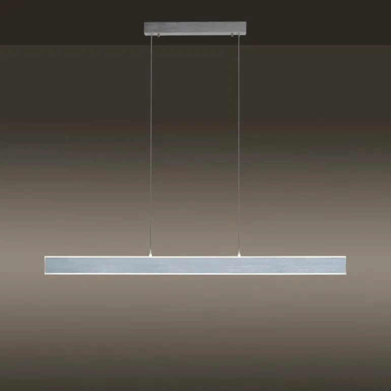 Suspension Paul-Neuhaus Q-ADRIANA LED Aluminium, 2 lumières, Télécommandes