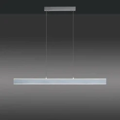 Suspension Paul-Neuhaus Q-ADRIANA LED Aluminium, 2 lumières, Télécommandes