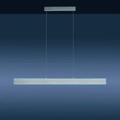 Suspension Paul-Neuhaus Q-ADRIANA LED Aluminium, 2 lumières, Télécommandes