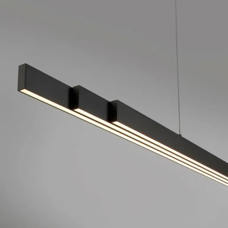 Suspension Paul-Neuhaus Q-ARIAN LED Anthracite, 4 lumières, Télécommandes