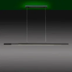 Suspension Paul-Neuhaus Q-ARIAN LED Anthracite, 4 lumières, Télécommandes