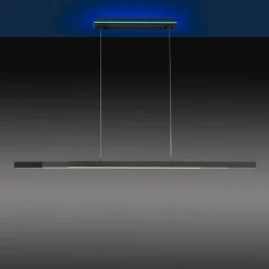 Suspension Paul-Neuhaus Q-ARIAN LED Anthracite, 4 lumières, Télécommandes