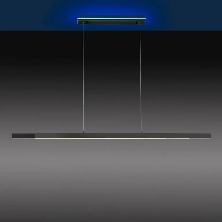 Suspension Paul-Neuhaus Q-ARIAN LED Anthracite, 4 lumières, Télécommandes