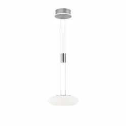 Suspension Paul-Neuhaus Q-ETIENNE LED Acier brossé, 2 lumières, Télécommandes