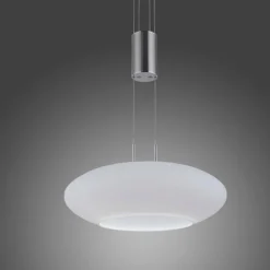 Suspension Paul-Neuhaus Q-ETIENNE LED Acier brossé, 2 lumières, Télécommandes