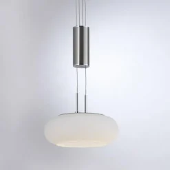 Suspension Paul-Neuhaus Q-ETIENNE LED Acier brossé, 3 lumières, Télécommandes