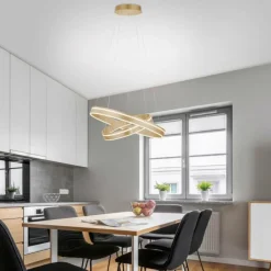 Suspension Paul-Neuhaus Q-VITO LED Laiton, 2 lumières, Télécommandes