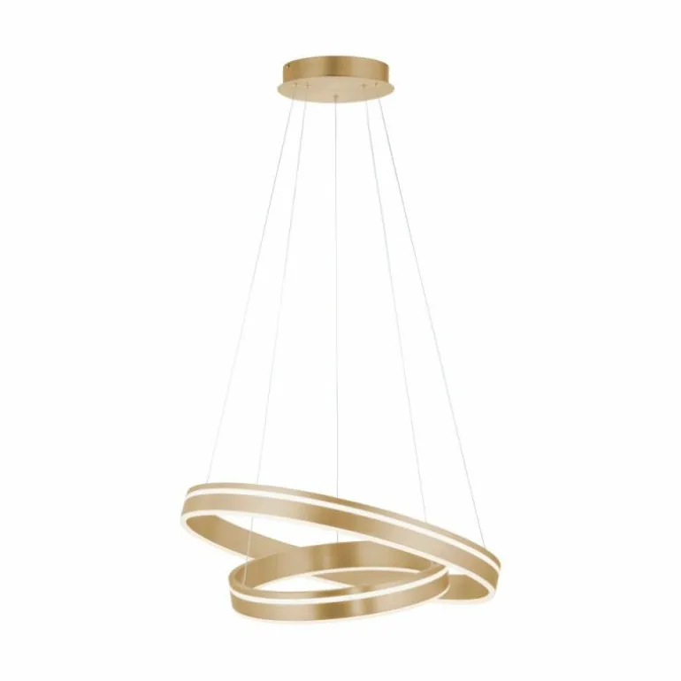 Suspension Paul-Neuhaus Q-VITO LED Laiton, 2 lumières, Télécommandes